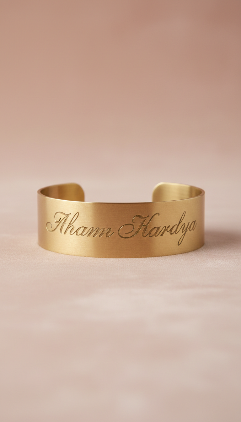 Engraved Bracelet with Personalised Message